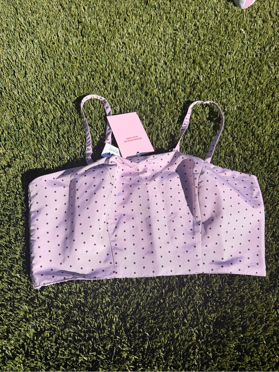 Old Navy Tops - Old Navy Lilac Polka Dot Crop Top